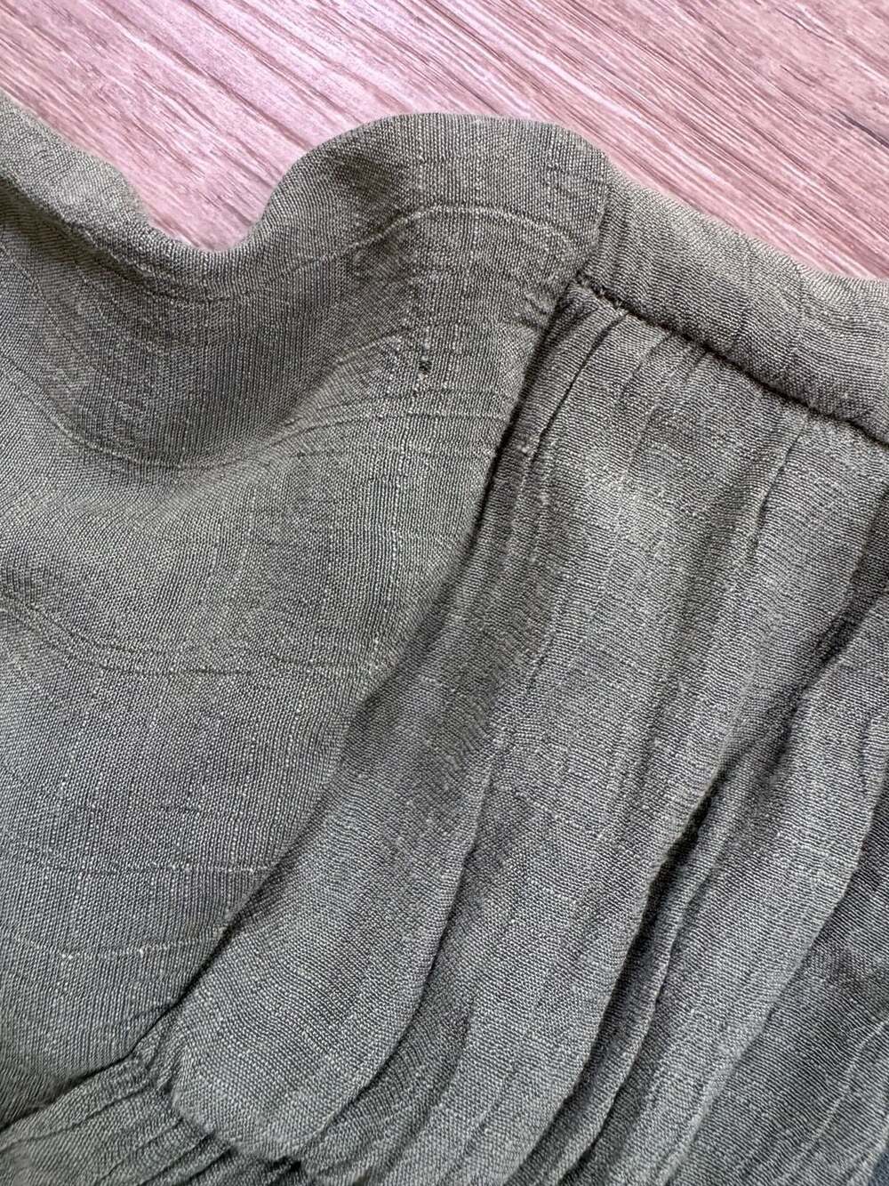 Luxology Olive Green Tiered Midi Dress - Picture 13 of 16
